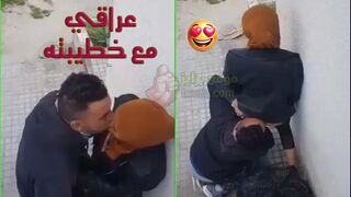عراقي مع خطيبته في حته مقطوعه ونازل فيها بوس وتحسيس ولحس